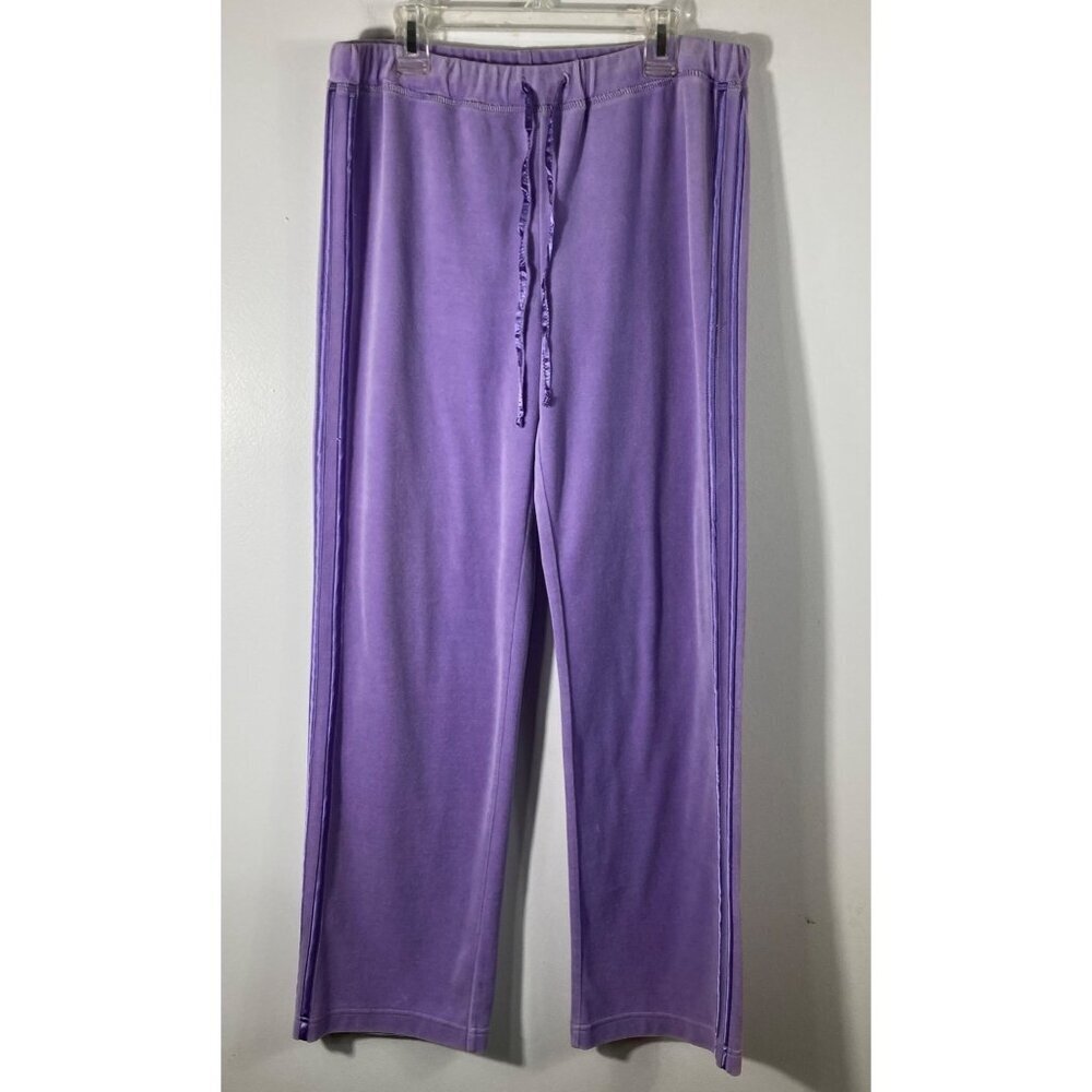 Womens‎ Tickled Pink Velour Lounge Track Pants Purple PS